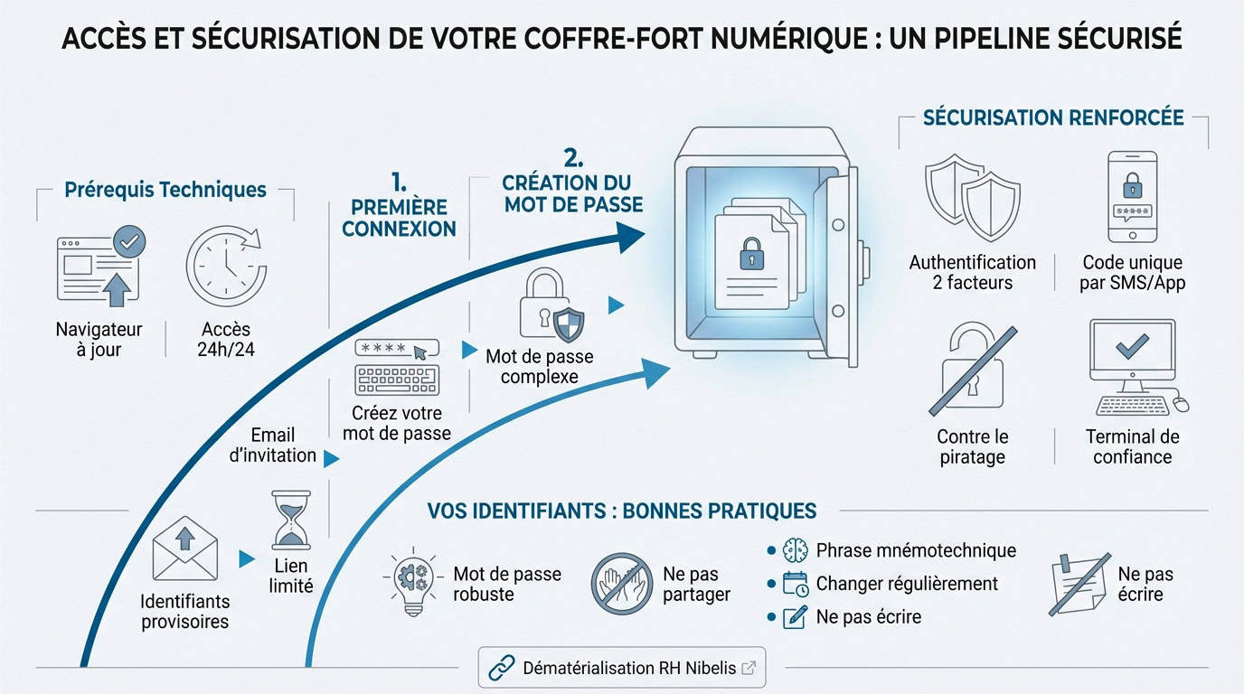 Interface de connexion sécurisée au coffre-fort numérique Nibelis