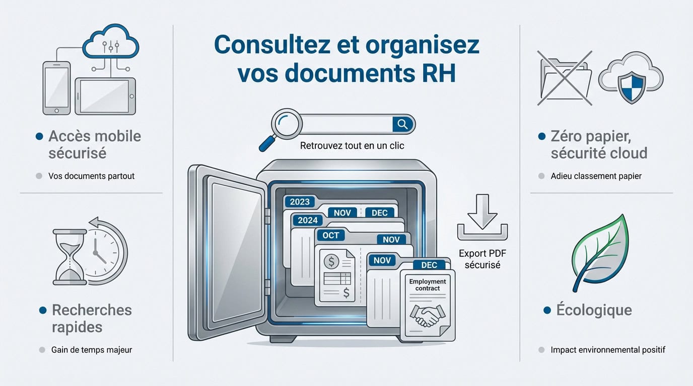Interface de gestion du coffre-fort numérique Nibelis pour les salariés